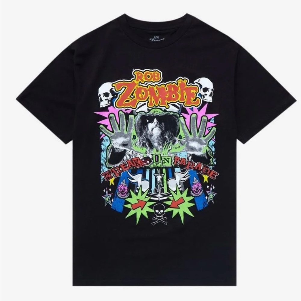 🆕 NWT Rob Zombie Freaks On Parade T-Shirt size medium Hot Topic 🎸